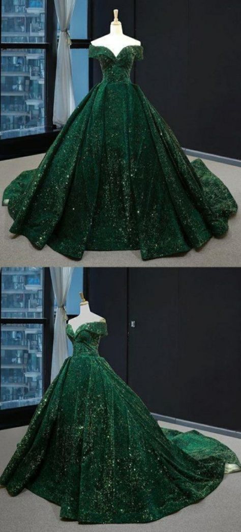 Picture Dark, Green Ball Gown, Robes D'occasion, Fedex Delivery, Formal Prom Dress, Yule Ball, Special Occasion Dress, Popular Dresses, Green Sequins