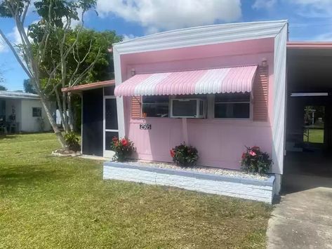 Venice Ranch Mobile Home Park, Venice, FL Recently Sold Homes | realtor.com® Pink Mobile Home Exterior, Pink Mobile Home, Painting Mobile Home Exterior, Mobile Home Exteriors, Park Ideas, Pink Mobile, Mobile Home Parks, Sold Home, Home Exterior