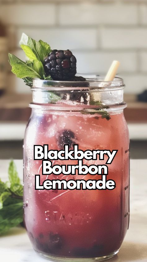 Blackberry Bourbon Lemonade Blackberry Bourbon Lemonade, Blackberry Lemonade Cocktail, Whiskey Mixed Drinks Recipes, Bourbon Lemonade Cocktail, Blackberry Bourbon Cocktail, Blackberry Whiskey Drinks, Trendy Cocktails, Bourbon Lemonade, Bourbon Drinks Recipes