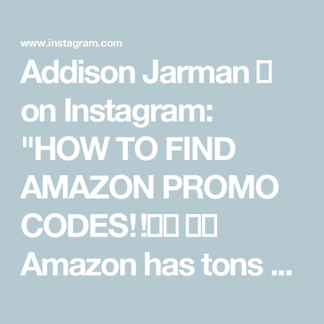 Addison Jarman ☀️ on Instagram: "HOW TO FIND AMAZON PROMO CODES‼️👇🏻

👉🏼 Amazon has tons of discount codes but they’re not always listed on the product page. 

👉🏼Go to koupon.ai to find 100,000+ promo codes. They stack with other coupons and prime deals! 

👉🏼Once you copy the code from koupon.ai, you’ll click the Amazon link, add the product to your cart, and then apply the promo code on the Amazon checkout page. 

🚨it only works in USA!

HAPPY SAVINGS 🤟🏻

#kouponai #kouponaipartner #amazonprimeday" Addison Jarman, Prime Deals, Checkout Page, Amazon Link, Find Amazon, Amazon Promo Codes, Amazon Prime Day, The Amazon, Discount Codes