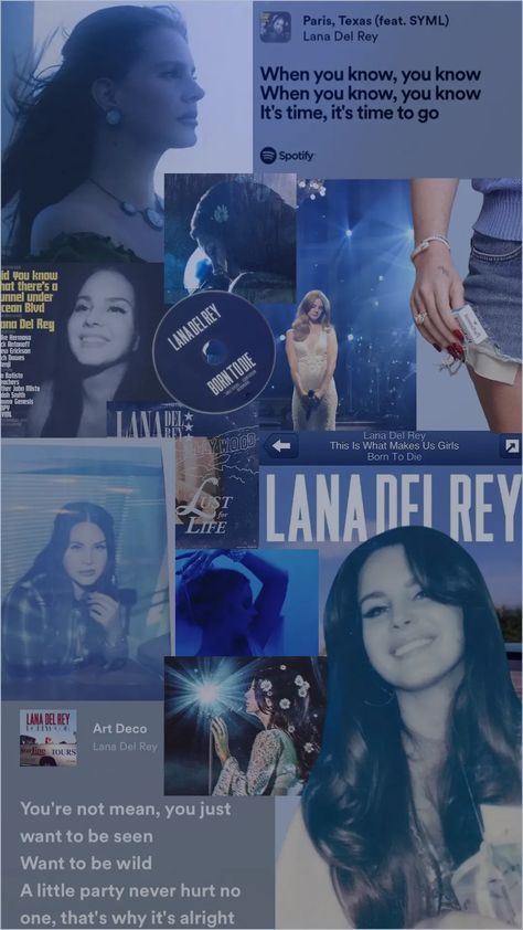 Lana Del Rey Blue Aesthetic, Ldr Wallpaper, Blue Aesthetic Phone, Blue Phone Wallpaper, Lana Del Rey Tour, Die Wallpaper, Blue Banisters, Lana Del Rey Albums, Lana Del Rey Art