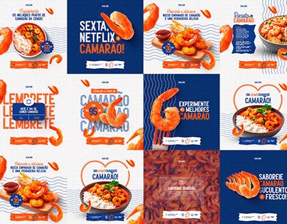 Check out new work on my @Behance profile: "Social Media - Camarão" http://be.net/gallery/196372345/Social-Media-Camarao Seafood Design Graphics, Fish Social Media Design, Dessert Social Media Design, Cooking Graphic Design, Social Media Design Graphics Instagram, Instagram Profile Design, Social Media Post Design Ideas, Social Media Design Ideas, Food Social Media Design