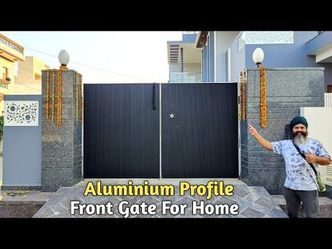 (1236) Aluminium Profile Front Gate Design and Price for home 2023 | SS Main Gate Design | - YouTube Aluminium Profile Gates, Profile Gate Design, Aluminium Gates Design, Ss Main Gate Design, Gate For Home, Aluminium Gates, Front Gate Design, Aluminium Profile, Front Gate