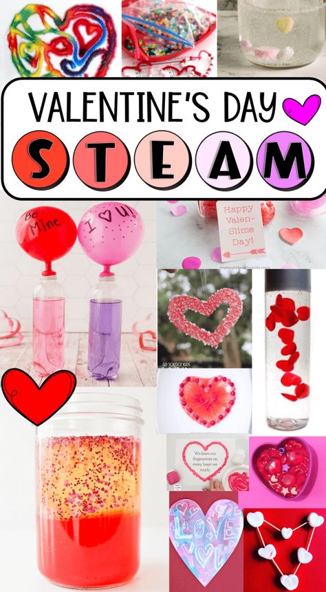 Valentine's Stem Activity For Kids, Valentine Educational Activities, Valentines Activity Kindergarten, Valentine’s Day Science Activities, Valentine Science Experiments For Kids, Valentines Steam Activities For Kids, Valentine Building Activity, Valentines Day Science For Kids, Valentine Steam Activities Elementary