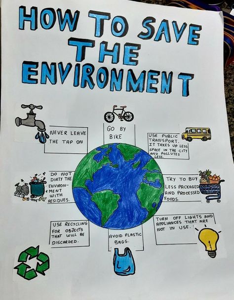 Save The Planet Poster, Save Environment Posters, World Environment Day Posters, Caring For The Environment, Pencemaran Udara, Earth Day Drawing, Environmental Posters, Environment Projects, Earth Day Posters