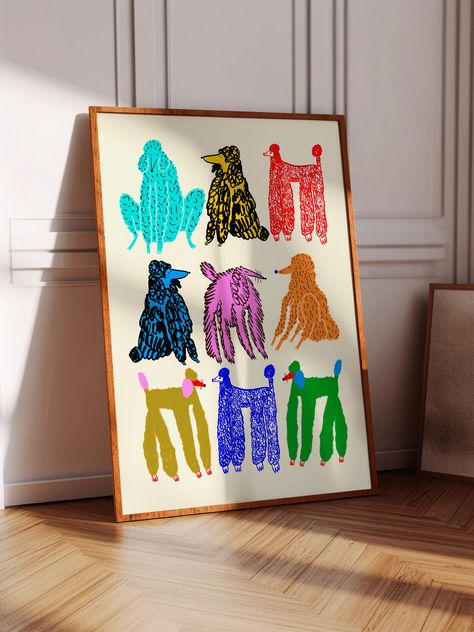 JOYFUL POODLES. Poodles Art Print By Ashley Percival. Signed on the front (UNFRAMED). Printed on high quality fine art paper 315gsm SIZE GUIDE: US SIZES 8x10 inches (20.32 x 25.4 cm) 11x14 inches (27.94 x 35.56 cm) 12x16 inches (30.48 x 40.64 cm)  16x20 inches (40.64 x 50.8 cm) 18x24 inches (45.72x60.96 cm) INTERNATIONAL SIZES A4 - 8.27 x 11.69 inches, 21.0 x 29.7cm A3 - 11.69 x 16.53 inches, 29.7 x 42.0cm A2 - 16.53 x 23.39 inches, 42.0 x 59.4cm A1 - 23.39 x 33.11 inches, 59.4 x 84.1cm A0 33.11 Ashley Percival, Dogs Home, Dog Home Decor, Dog Socks, Kitchen Entryway, Redecorate Bedroom, Color Pencil Drawing, Room Kitchen, Bedroom Living Room