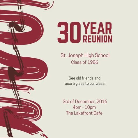 Class Reunion Invitation - Templates by ... Reunion Poster, Class Reunion Invitations, Reunion Invitation, College Reunion, Invitation Poster, Reunion Invitations, Invite Design, School Reunion, Class Reunion