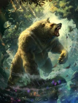 Filipino Mythical Creatures Art, Bear Fantasy Art, Fantasy Bear, Bear Artwork, Mythical Animal, Fantasy Beasts, Mythical Beast, Bear Pictures, Creature Drawings