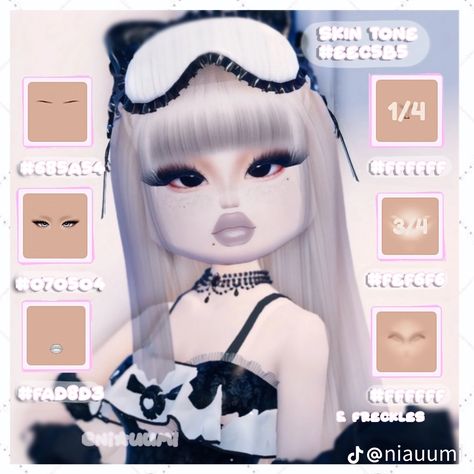 Dti Skin Id, Lip Codes Dti, Dti Roblox Custom Makeup, Face Dress To Impress Ideas, Cute Custom Faces Dress To Impress, Custom Make Up Dress To Impress, Faces Dress To Impress, Dti Faces Idea, Dress To Impress Makeup Combo