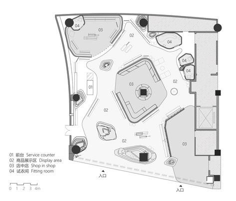 Retail Store Layout, Museum Flooring, Store Plan, Landscape Architecture Plan, Store Architecture, Plan Image, Store Layout, Floor Layout, Store Interior