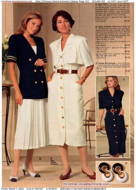 1994 JCPenney Spring Summer Catalog, Page 121 - Catalogs & Wishbooks 90s Dresses Casual, 1990s Fashion Women, 1990 Dress, Vintage Ralph Lauren Ads, 1994 Fashion, Vintage Fashion 80s, 90s Chic, 90s Stuff, Fashion 1990s