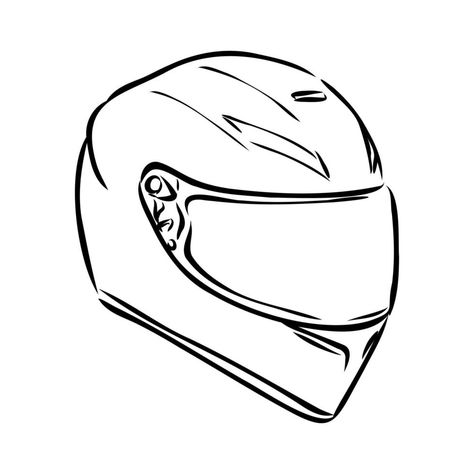 motorcycle helmet vector sketch Helmet Sketch, Motorbike Drawing, Helmet Vector, Bike Helmet Design, Helmet Drawing, Anime Motorcycle, Dirt Bike Helmets, Motorcycle Helmet Design, Helmet Tattoo