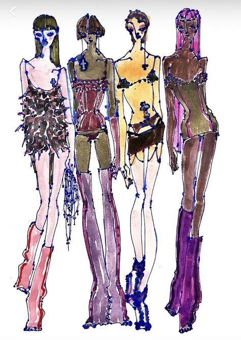 Muse Board Fashion Portfolio, Art Design Portfolio, Balance In Fashion, Model Illustration Fashion, Jeans Fashion Illustration, Fashion Figure Sketch, Modern Fashion Illustration, Fashion Illustration Portfolio, Fashion Sketchbook Inspiration