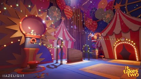 Circus Game, Circus Lights, Circus Background, Circus Aesthetic, Dark Circus, Arte Do Kawaii, Carnival Themes, Circus Theme, It Takes Two