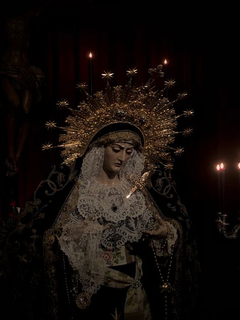 Gothic Mexico Aesthetic, Spanish Dark Academia, Dark Spanish Aesthetic, Virgin Sacrifice Aesthetic, Roman Gothic Aesthetic, Lord Aesthetic Victorian, Virgin Mary Art Aesthetic, Dark Catholicism Aesthetic, Baroque Gothic Aesthetic