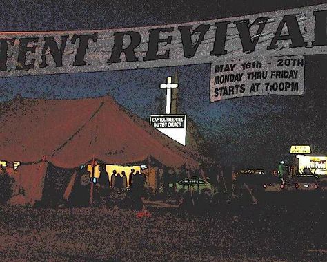 Tent revival Tent Revival, Gothic Americana, Christian Pics, Old Time Religion, Meat Sweats, Church Aesthetic, Gods Princess, Sermon Series, American Gothic