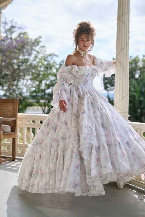 Cascading Layers, Waltz Dress, Stop And Smell The Roses, Smell The Roses, Pretty Princess, Princess Gown, Girly Dresses, Floor Length Gown, Historical Dresses