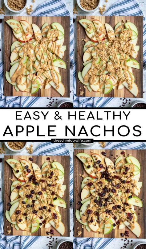 Green Apple Nachos, Apples And Peanut Butter Snack, Nacho Apples, Healthy Fruit Recipes Snack Ideas, Healthy At Home Snacks, Apple Slices Snack, Apple Nachos Peanut Butter, Fresh Apple Recipes Easy, Apple Nachos Healthy