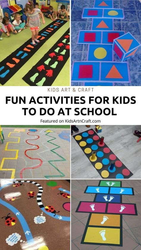 Fun Activities For Kids To Do at School and Home - Kids Art & Craft Orientation Activities For Kids, Sunday School Games For Kids Indoor, Mindful Activities For Kids, School Games For Kids, Mindful Activities, Sunday School Games, Play Outdoor, School Holiday Activities, Summer Camp Activities