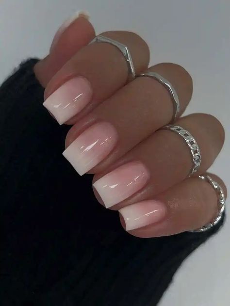 65 Ombre Nail For Spring Looks That Will Make You Ditch Your Solid Manicure 38 Ombre Acrylic Nails Coffin Short, Short Nail Ombre, Square Ombré Nails, Simple Nails Ombre, Ombre Nails With Design Ideas, Ambre Nails Ombre, Nokti Za Ljeto 2024, Ombre Square Nails, Solid Manicure