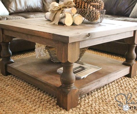 DIY plans Diy Coffee Tables Ideas, Turned Leg Coffee Table, Diy Coffee Table Plans, Unique Coffee Tables, Diy Esstisch, Coffee Tables Ideas, Diy Coffee Tables, Coffee Table Plans, Home Decor Catalogs