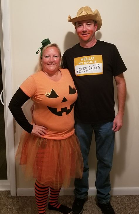 Peter Peter Pumpkin Eater Costume, Peter Pumpkin Eater, Peter Peter Pumpkin Eater, Peter Pumpkin, Pumpkin Eater, Couples Halloween Costume, Couples Costume, Pumpkin Costume, Couples Halloween