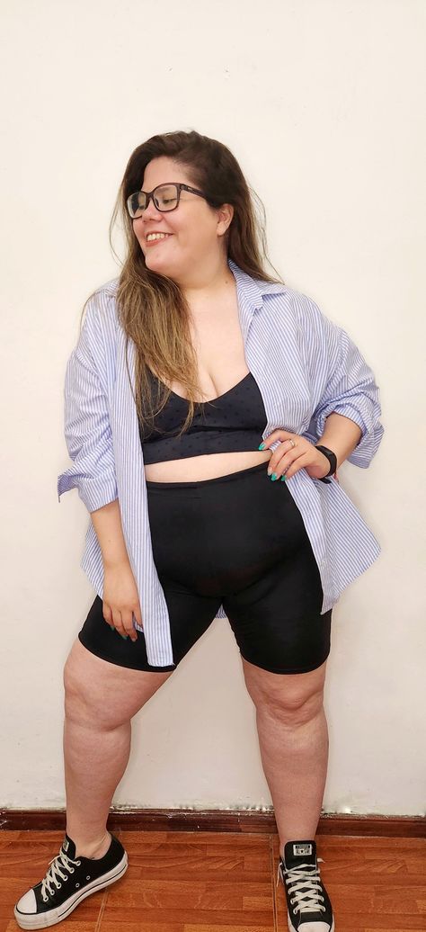 Platform Vans Outfit Summer, Sporty Outfits Plus Size, Plus Size Workout Outfits, Plus Size Sporty Outfits, Dc Outfits, Plus Size Athleisure Outfits, Platform Sneakers Outfit, Goblin Mode, Dance Class Outfit