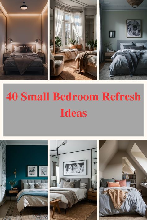 Transform your small bedroom into a stylish oasis with 40 fresh ideas! Discover space-saving hacks, cozy decor, and budget-friendly inspiration to create a bedroom you love. From minimalist chic to boho vibes, find your perfect style. #smallbedroom #bedroomrefresh #homedecor 12 X 12 Bedroom Layout Ideas, 12 X 12 Bedroom Layout, Bedroom Layout Ideas, Small Closet Organization Bedroom, Cozy Fall Bedroom, Space Saving Hacks, Saving Hacks, Dark Bedroom, Wardrobe Solutions