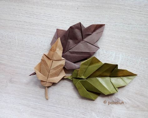 oak leaf origami | по мотивам B.Domanque leafpiece.files.wor ... Leaf Origami, Origami Flapping Bird, Flapping Bird, Origami Leaves, Mistletoe And Wine, Origami Paper Folding, Paper Cutout Art, Origami Paper Art, Origami Bird