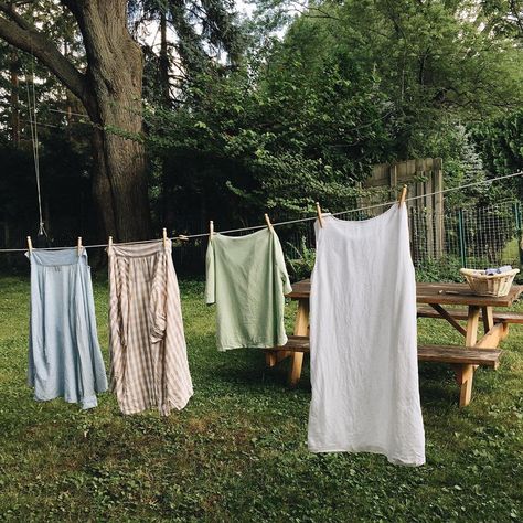 Calico and Twine on Instagram: “one of my very favorite simple living rituals 🌷🌼🧺✨ #laundryday ☁️ what is something in your everyday life that you enjoy turning into a…” Diy Detergent, Slow Summer, Laundry Detergent Recipe, Detergent Recipe, Hanging Laundry, Clothes Lines, Diy Laundry Detergent, Farm Landscape, Homemade Laundry Detergent