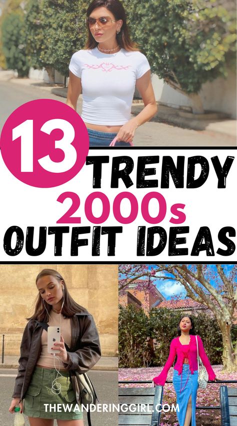 2000 Dress Up Party, 2000 Y2k Outfits Party, How To Dress Like The 2000s, Y2k Theme Party Outfit Women, Y2k Outfits Women 2000, Early 2000s Theme Party Outfit, 2001 Fashion Outfits, 2000s Dress Up, Diy 2000s Outfit