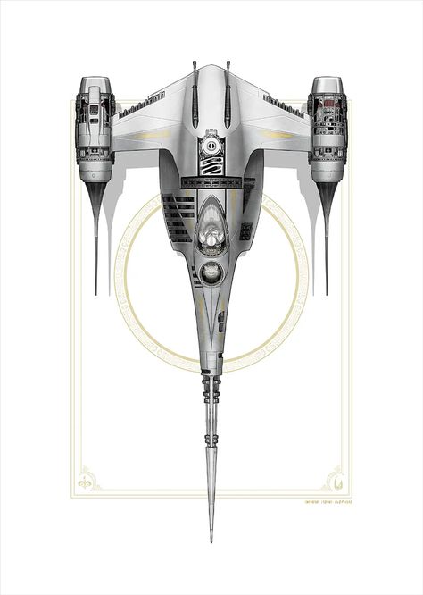 Naboo N-1 Starfighter, Mandalorian Naboo Starfighter, N-1 Starfighter Mandalorian, N-1 Starfighter, Naboo Starship, Otto Tattoo, N1 Starfighter, Scifi Vehicle, Naboo Starfighter