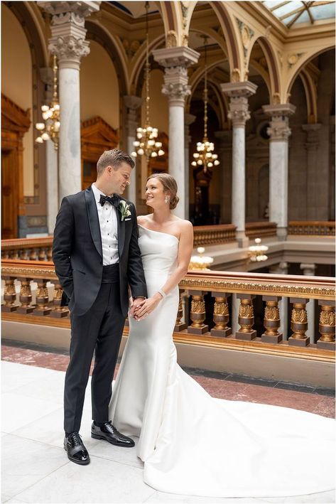 Indiana-State-House-Wedding-Ceremony - Indiana-Sate- House-wedding photos Wedding Venues Indianapolis, Downtown Indianapolis, Indianapolis Wedding, Indiana State, Indiana Wedding, Wedding 2025, Wedding Reception Venues, Gay Wedding, Wedding Photo Inspiration