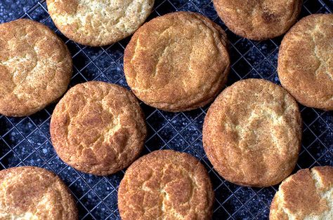 ~Snickerdoodles~    Adapted from Martha Stewart    Makes three dozen 3 to 4-inch cookies. Snickerdoodle Recipe, Smitten Kitchen, Silicone Baking Mat, No Bake Cheesecake, Snickerdoodles, Favorite Cookies, Sweets Treats, Cookie Bars, Monster Cookies