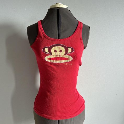 Womens y2k paul frank tank top 

To help the peeling... - Depop Paul Frank Tank Top, Paul Frank Monkey Shirt, Paul Frank Pfp, Paul Frank Outfit, Paul Frank Clothes, Paul Frank Wallpapers, Y2k Tank Top Outfit, Paul Frank Y2k, Frank Paul