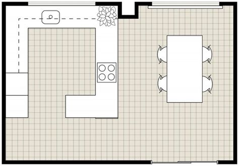 U Shaped Kitchen With Dining Area, 5m X 5m Kitchen Layout, U Shaped Kitchen Layout Floor Plans, U Style Kitchen, Kitchen With Sliding Glass Door Layout, Kitchen Dimensions Layout, U Shaped Kitchen With Peninsula Layout, Kitchen Layout Plans U Shape, U Shape Kitchen Design