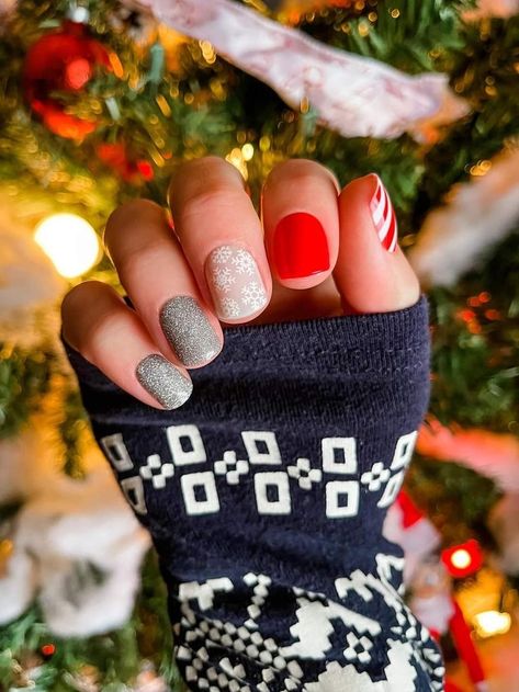 Red Aspen Christmas Mani Mix Up, Aspen Christmas, Christmas Mani, Red Aspen Nails, Aspen Nails, Red Aspen, Holiday Nails, Winter Nails, Christmas Nails