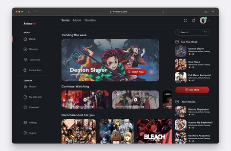 Anime Streaming Websites, Anime Website Design, Comic Website, Blog Webdesign, Anime Website, Unique Website Design, Start Streaming, Movies For Free, Anime Sites