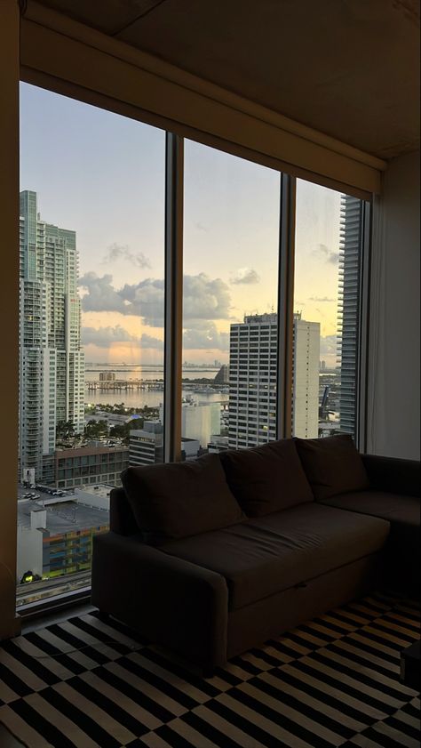 Brisbane Apartment Aesthetic, Miami High Rise Apartment, Miami Condo Aesthetic, Miami Penthouse Aesthetic, Brickell Miami Apartments, Miami Apartment View, Miami Apartment Aesthetic, Apartment Miami, Brickell Apartment