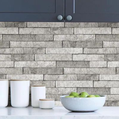 Self Adhesive Backsplash, Timber Tiles, Grey Stone Wall, Vinyl Wall Panels, Peel Stick Backsplash, Peel And Stick Backsplash, Stick Backsplash, Stone Backsplash, Peel N Stick Backsplash