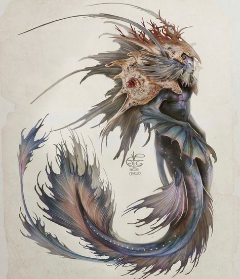 Fantasy Mermaids, Mermaid Drawings, 2d Game Art, Alien Creatures, Mythological Creatures, Creature Concept Art, Mermaid Art, Fairy Art, Creature Concept