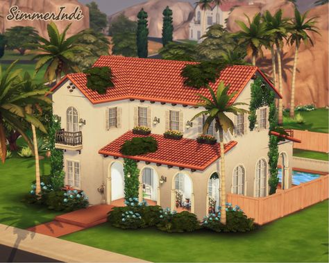 Sul Sul Simmers! I built this Overgrown House Shell in Oasis Springs using only the Base Game. 🌿 Gallery ID: simmerindi Ts4 Oasis Springs House, Base Game House Sims 4 Gallery, Sims 4 Builds Oasis Springs, Sims 4 Oasis Springs House Base Game, Sims 4 Base Game House Shell, Sims4 Oasis Springs House, Oasis Springs House Sims 4 Floor Plan, Sims 4 Oasis Springs House Layout, Sims 4 Garden Ideas Base Game