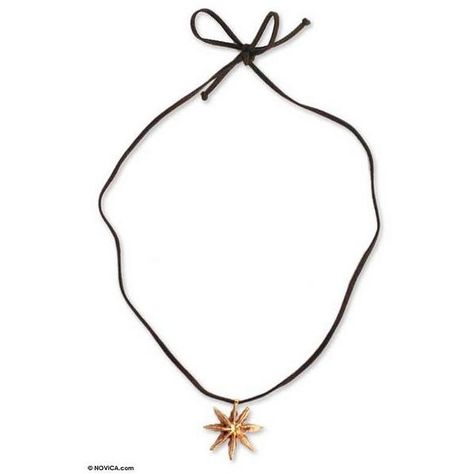 NOVICA Gold plated natural star anise pendant necklace (1,130 PHP) ❤ liked on Polyvore featuring jewelry, necklaces, gold plated, toplevelcatnecklaces, flower necklace pendant, brown necklace, indian jewelry, brown leather cord necklace and flower pendant necklace Necklaces Indian, Novica Jewelry, Star Necklaces, Necklace Indian, Brown Necklace, Necklaces Gold, Indian Necklace, Leather Corded Necklace, Star Pendant Necklace