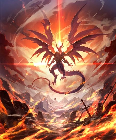 Legendary Dragons Fantasy Art, Bahamut Dragon, Dragon Fantasy Art, Fantasy Dragon Art, Dragon Lord, Blood Dragon, Elemental Dragons, Dragon God, Monster Artwork