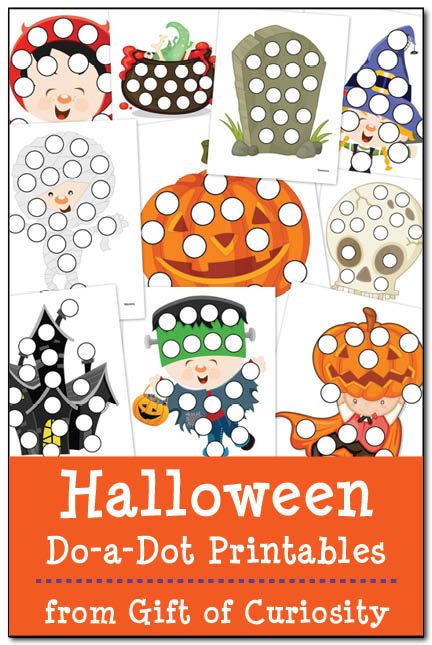 Halloween Do-a-Dot Printables - Gift of Curiosity Halloween Theme Preschool, Imprimibles Halloween, Halloween Printables Free, Halloween Preschool, Do A Dot, Fall Preschool, Dot Markers, Free Preschool, Theme Halloween