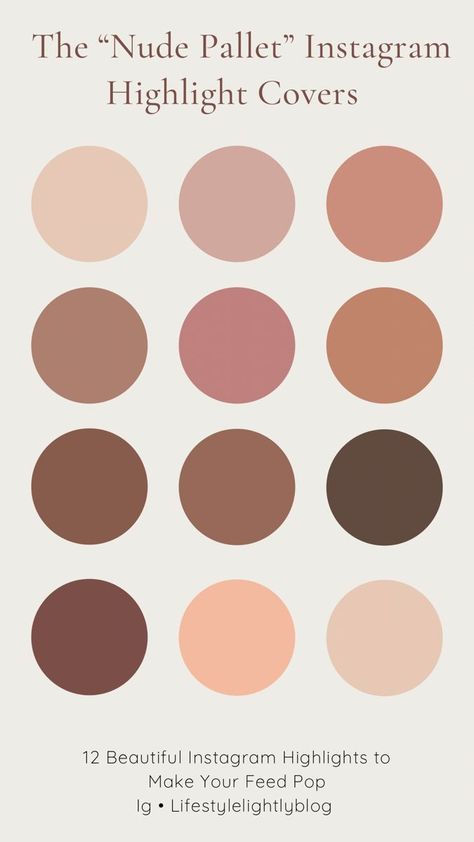 Instagram Highlight Icons Color, Procreate Etsy, Black Color Hairstyles, Nude Color Palette, Color Hairstyles, Color Icons, Blogger Instagram, House Color Palettes, Palette Design