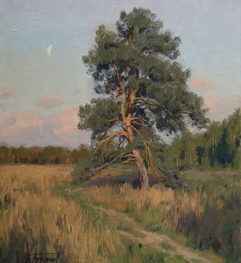 Woods Oil Painting, Tree Line Painting, Painting Ideas Landscape, Tree Landscape Painting, Landscape Painting Ideas, Oil Painting Trees, Landscape Oil Paintings, Beautiful Oil Paintings, Still Lifes