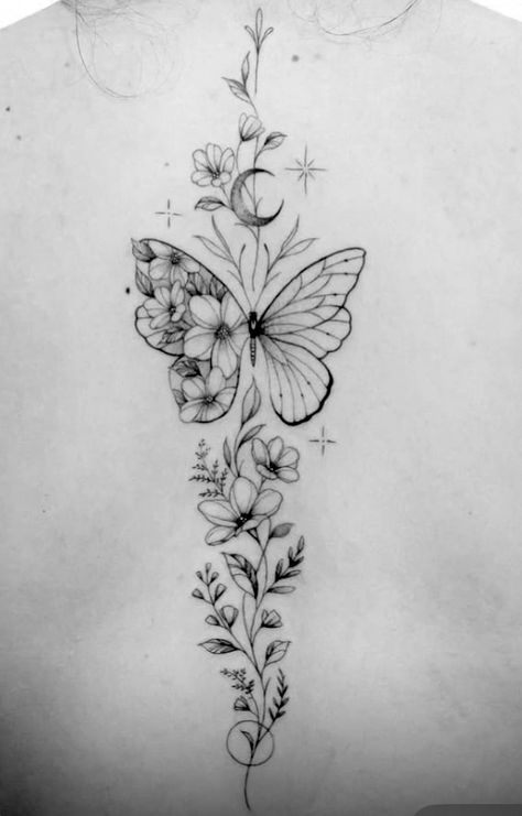 Spine Tattoos For Women Strength, Butterfly Spine Tattoos For Women, Female Bicep Tattoo, Spine Tattoos For Women Unique, Butterfly Tattoo Forearm, Rose Spine Tattoo, Spine Tattoo Ideas For Women, Butterfly Spine Tattoo, Feminine Back Tattoos