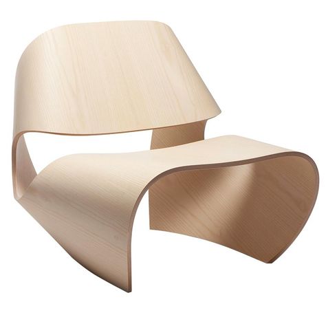 'Cowrie' Ash Veneered Bent Plywood Contemporary Lounge Chair - In Stock | From a unique collection of antique and modern Lounge Chairs at https://www.1stdibs.com/furniture/seating/lounge-chairs/. Plywood Lounge Chair, Contemporary Lounge Chair, Bent Plywood, Contemporary Lounge, Contemporary Seating, Plywood Chair, Contemporary Cabinets, Vintage Lounge Chair, Mid Century Modern Chair