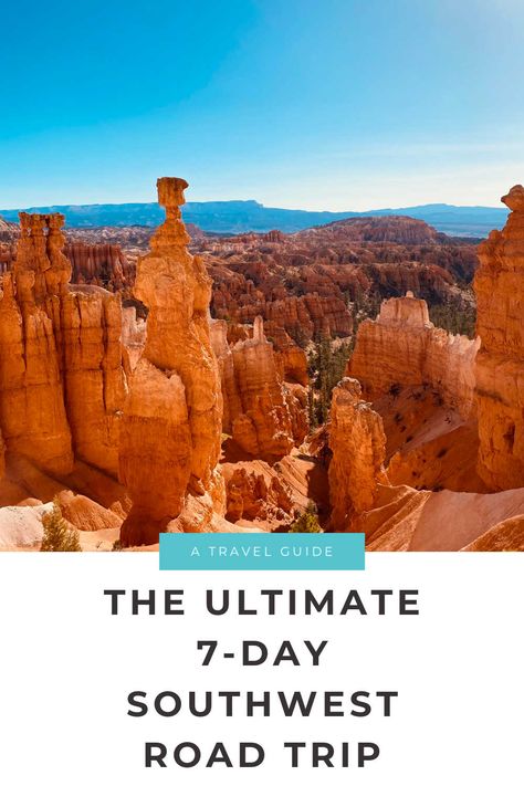 The Best 7 Day Grand Circle Road Trip Itinerary! The Ultimate Southwest Road Trip! Grand Circle Road Trip, Southwest Road Trip, Snow Canyon State Park, Road Trip Travel, Arizona Road Trip, National Park Road Trip, Colorado Hiking, Bryce Canyon National Park, National Parks Trip